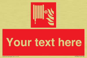 Custom Fire hose reel Sign